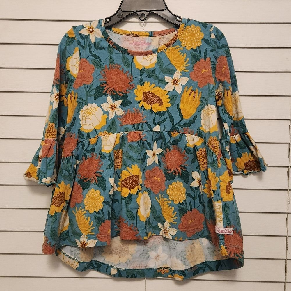 Ruffle Butts Bella Top with Bell Sleeves Size 5